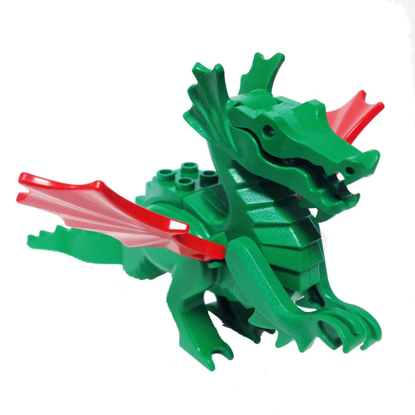 Lego Classic Green Dragon Minifigure with Red Wings 6076 6082 6087